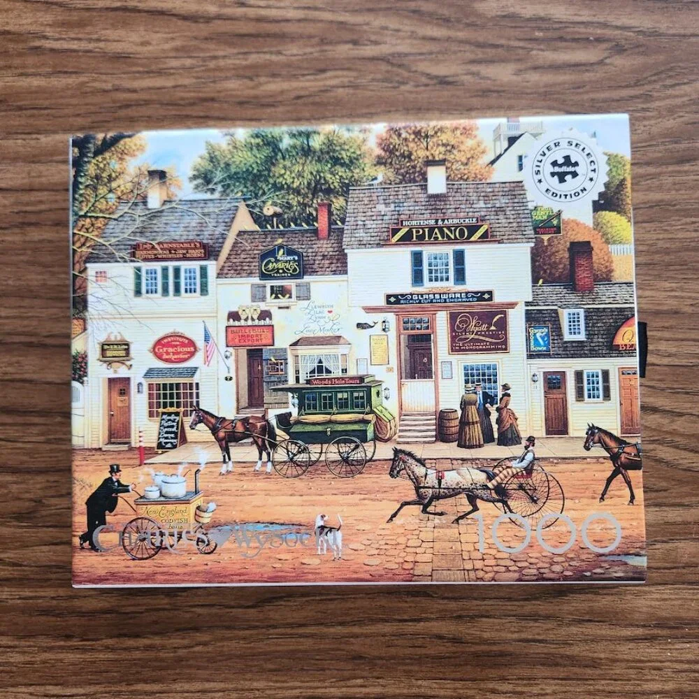 1000 Piece Jigsaw Puzzle Charles Wysocki Olde Cape Cod Horses Carriages